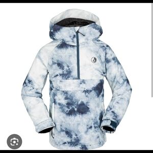 Kids Blue Tie-Dye Hooded Shirt